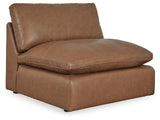 Emilia Caramel 3-Piece Sectional Sofa, 2-Piece Sectional Loveseat and Ottoman