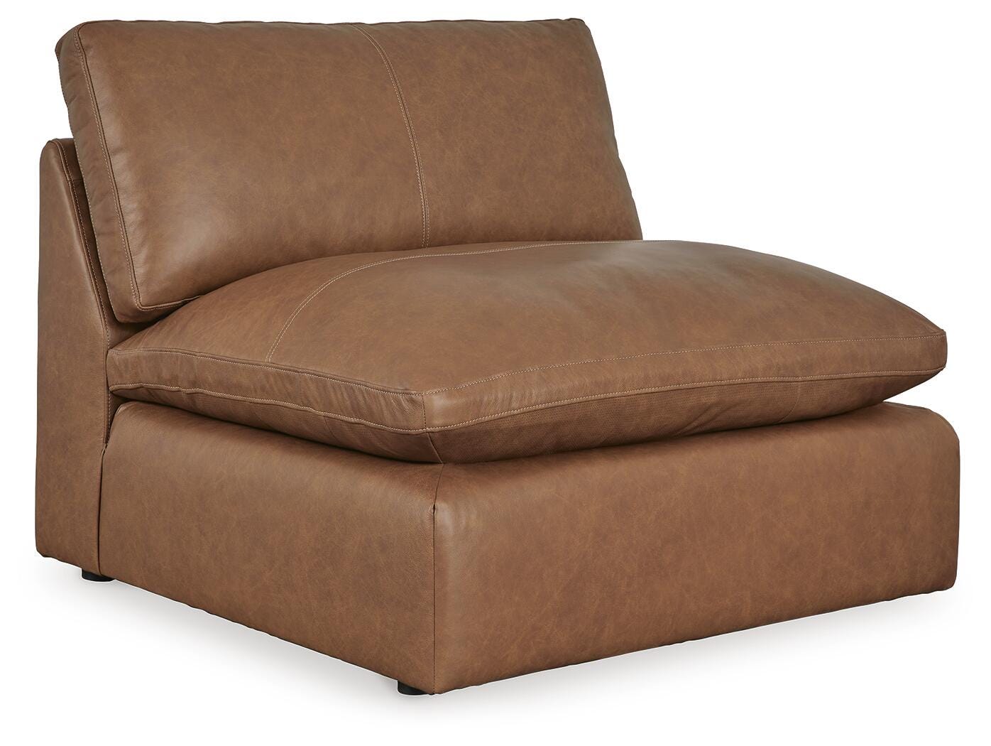 Emilia Caramel 3-Piece Sectional Sofa, 2-Piece Sectional Loveseat and Ottoman