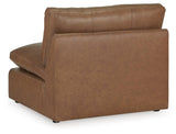 Emilia Caramel 3-Piece Sectional Sofa, 2-Piece Sectional Loveseat and Ottoman