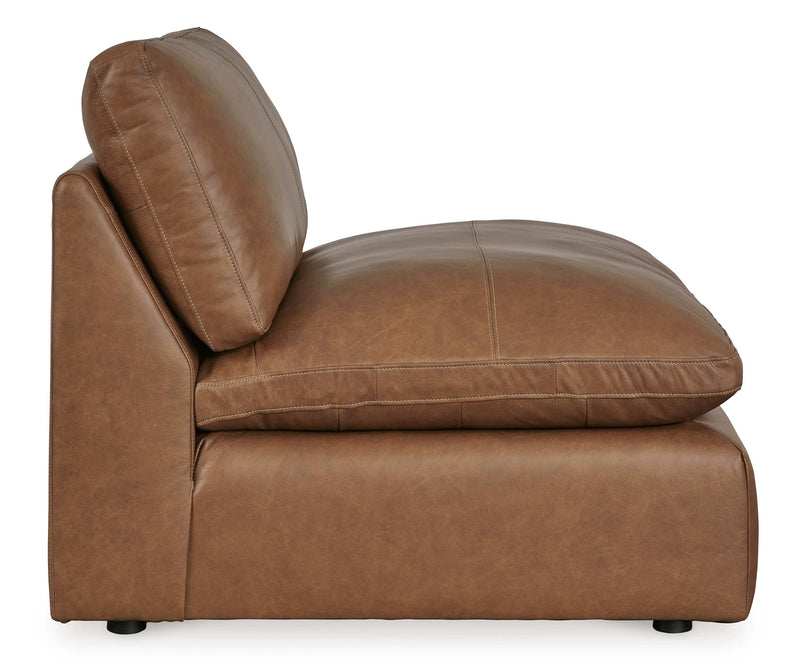 Emilia Caramel Leather 5pc Modular Sectional Living Room Set - Ornate Home