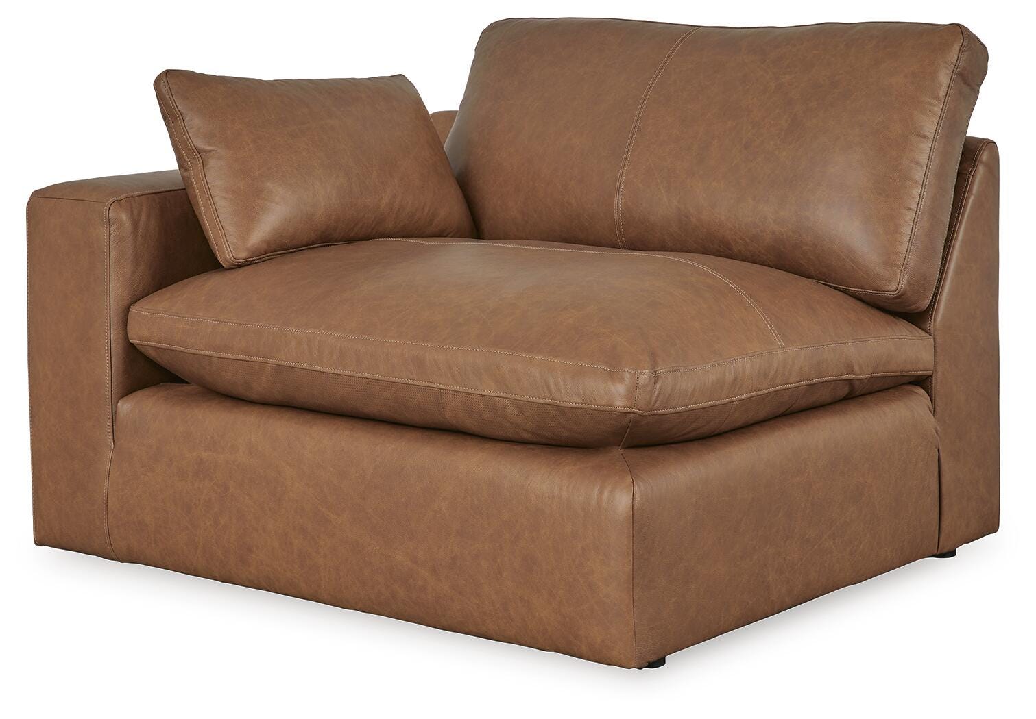 Emilia Caramel 3-Piece Sectional Sofa, 2-Piece Sectional Loveseat and Ottoman