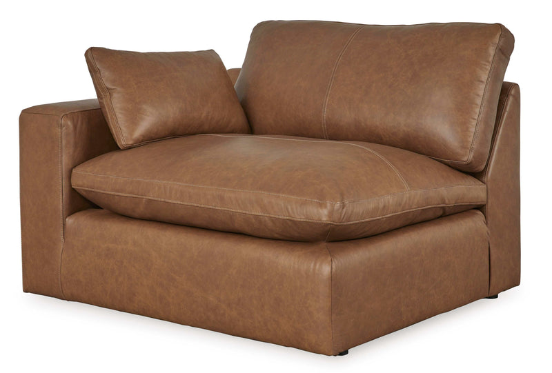 (Online Special Price) Emilia Caramel Leather 5pc Modular Sectional Living Room Set - Ornate Home