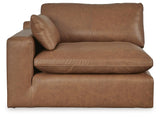 Emilia Caramel 3-Piece Sectional Sofa, 2-Piece Sectional Loveseat and Ottoman