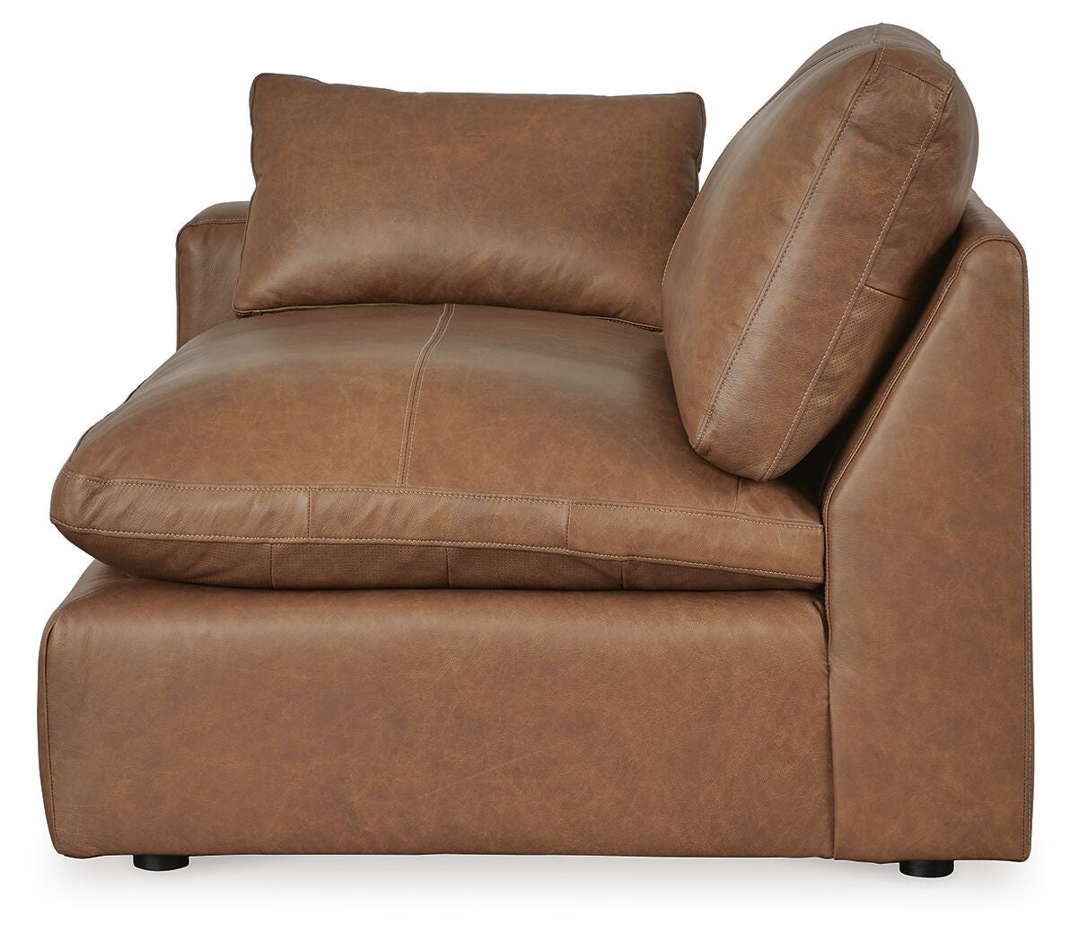 Emilia Caramel 3-Piece Sectional Sofa, 2-Piece Sectional Loveseat and Ottoman