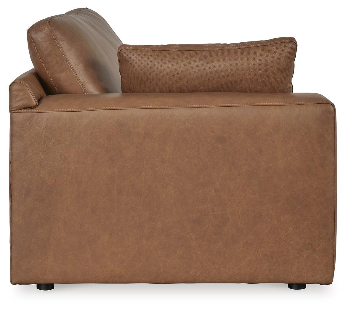 Emilia Caramel 3-Piece Sectional Sofa, 2-Piece Sectional Loveseat and Ottoman