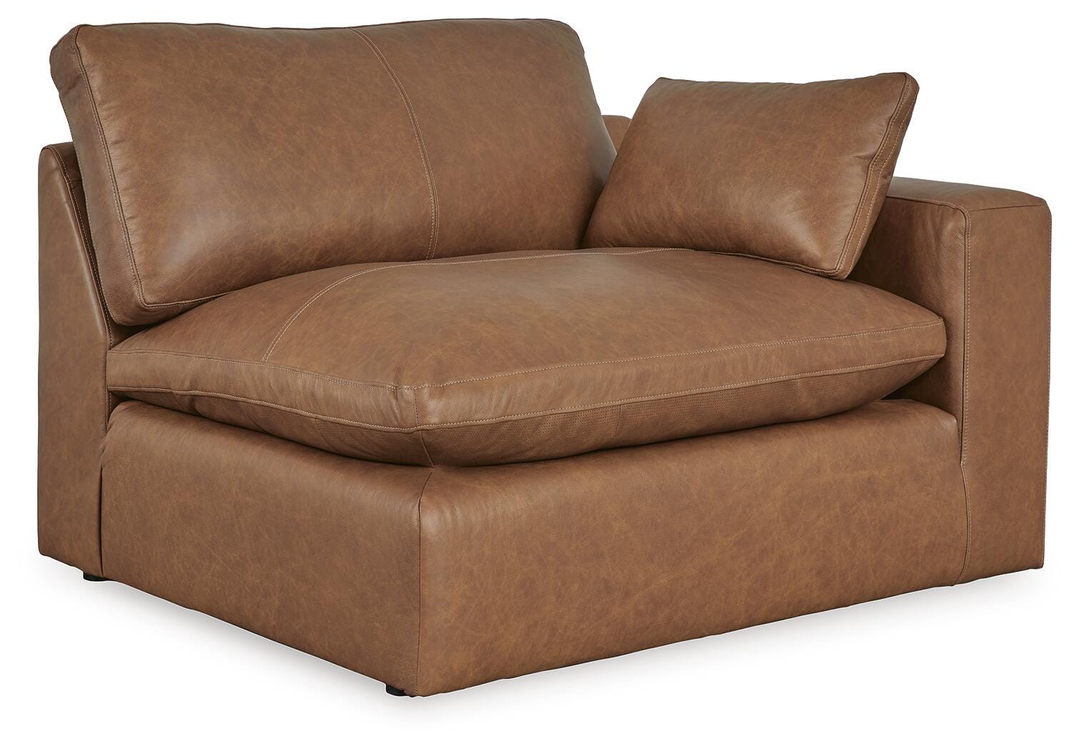 Emilia Caramel 3-Piece Sectional Sofa, 2-Piece Sectional Loveseat and Ottoman