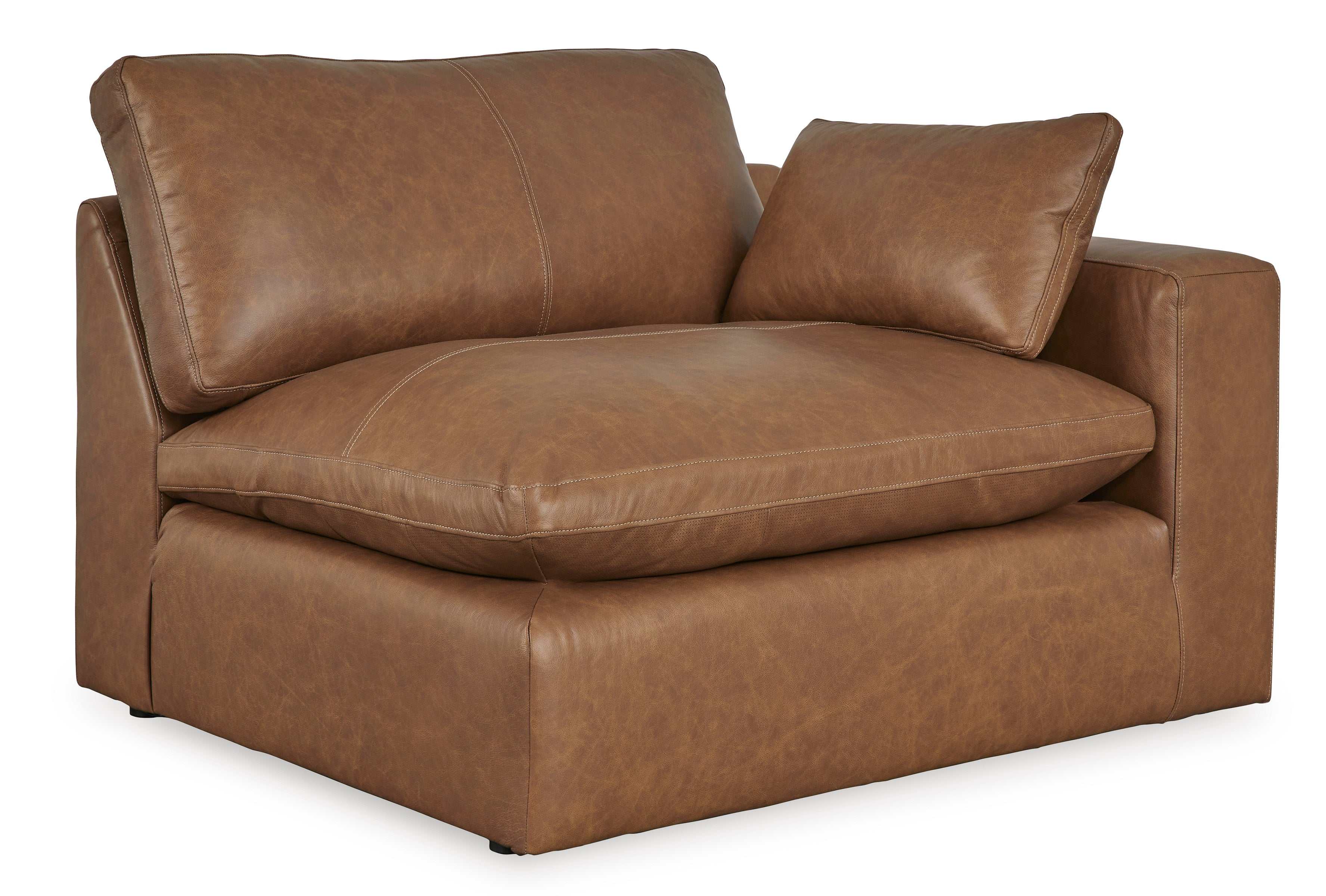 (Online Special Price) Emilia Caramel Leather 5pc Modular Sectional - Ornate Home