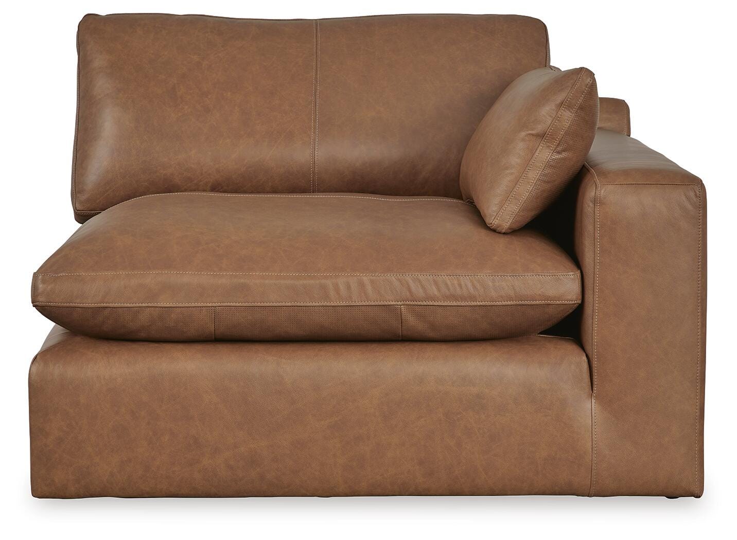Emilia Caramel 3-Piece Sectional Sofa, 2-Piece Sectional Loveseat and Ottoman