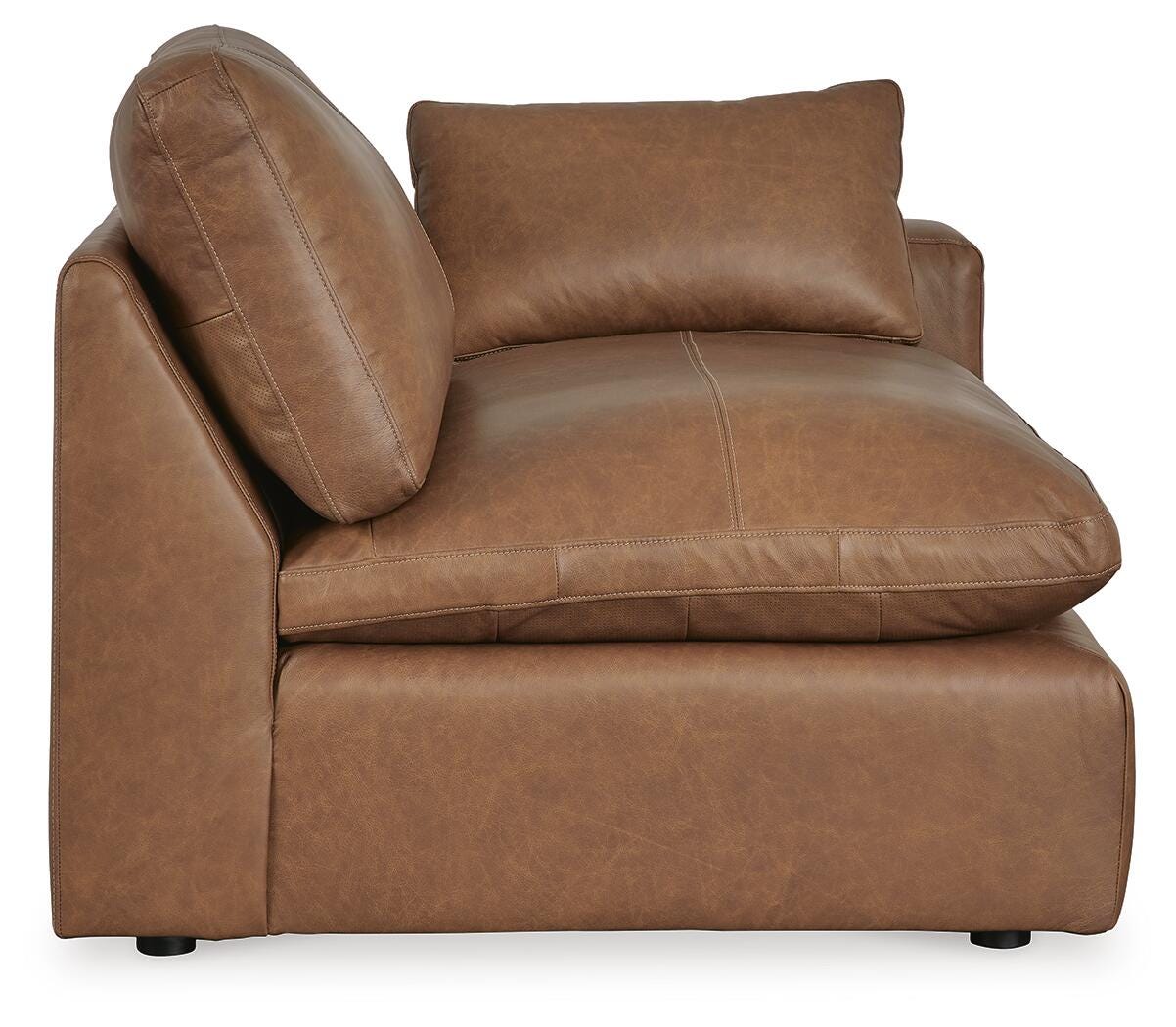 Emilia Caramel 3-Piece Sectional Sofa, 2-Piece Sectional Loveseat and Ottoman