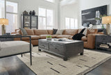 Emilia Caramel Leather 5pc Modular Sectional - Ornate Home