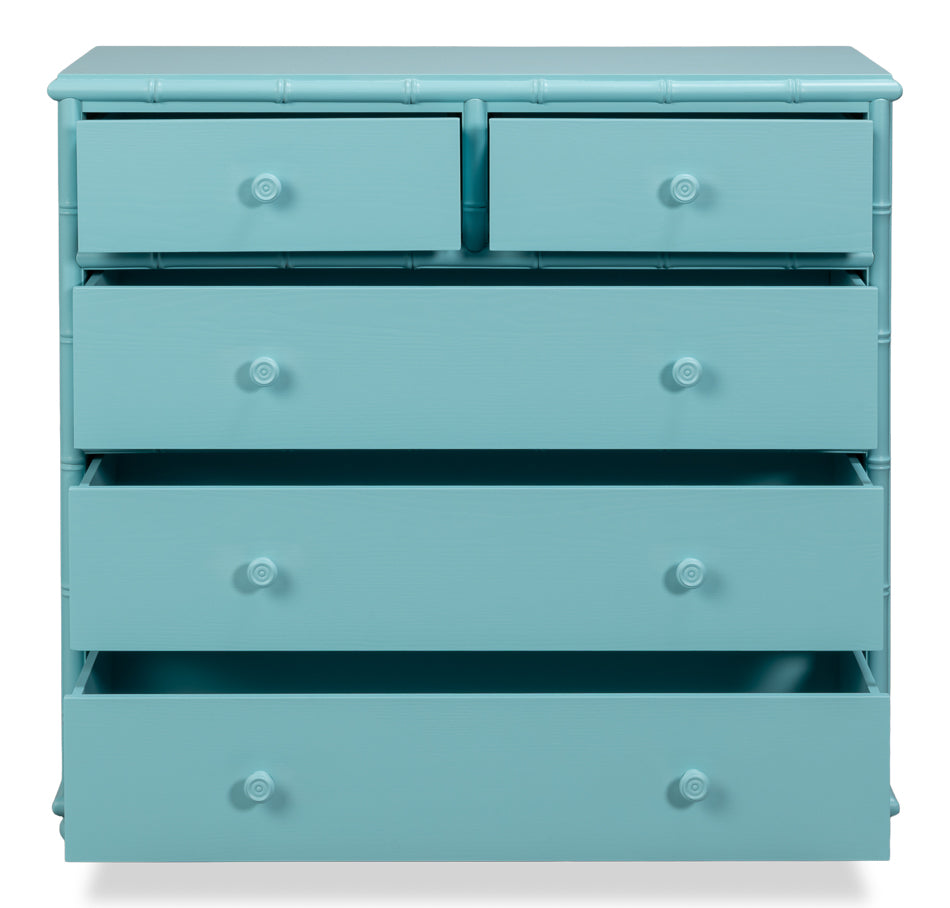 Manchester Blue 5 Drawer Chest