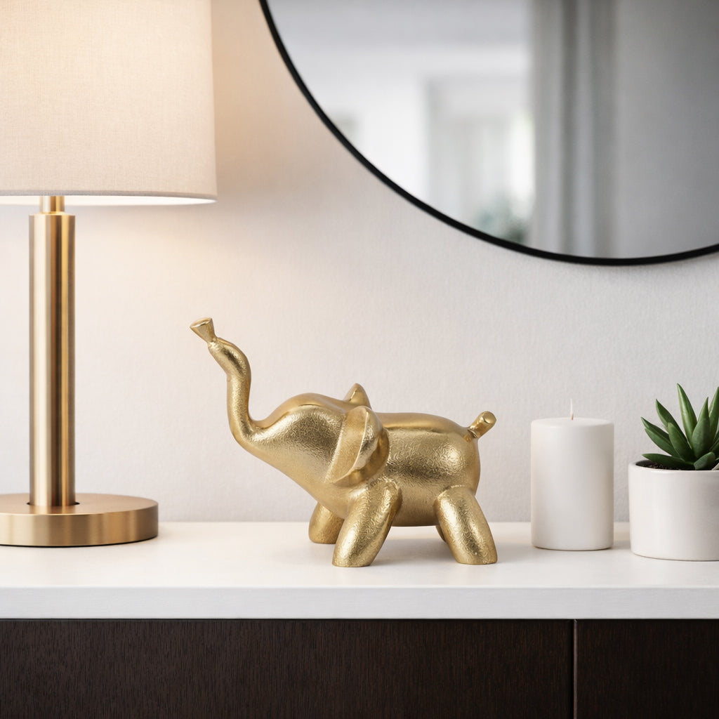Bealville Gold Metal Decorative Baloon Elephant