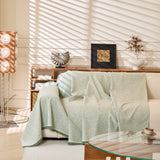 Natural Textured Linen Couch Cover, Breathable & Hypoallergenic Furniture Protector