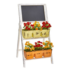 31” Japanese Artificial Plant in Farmhouse Stand and Chalkboard - Ornate Home
