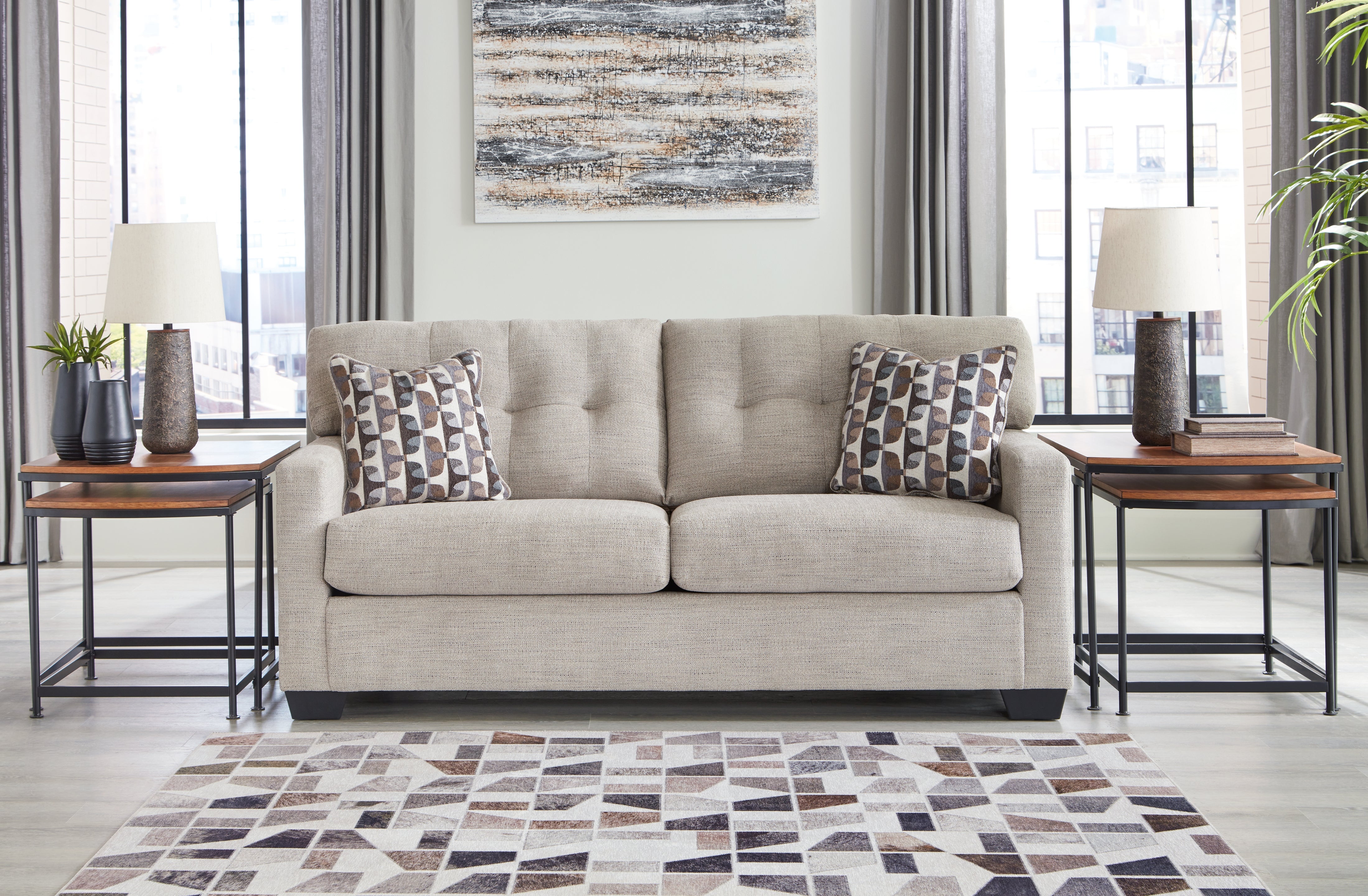 Mahoney Gray Sofa and Chaise - Ornate Home