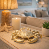 Imola Champagne Metal Crab Decor