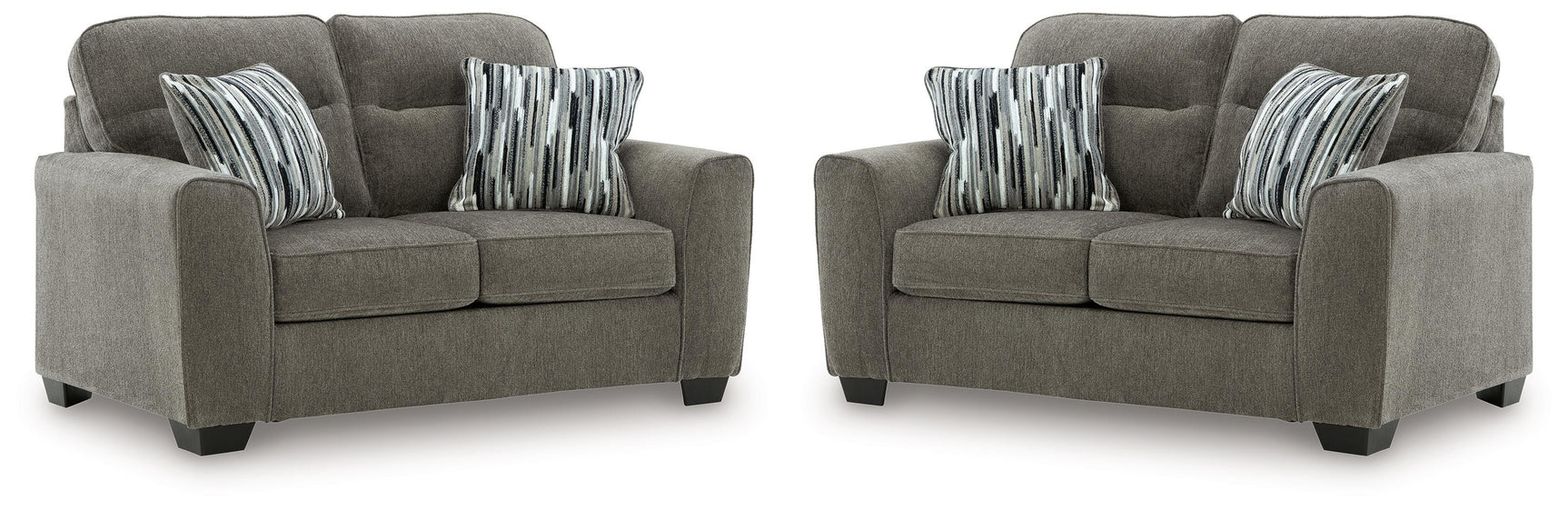 Olten Graphite 2 Loveseats (Online Special Price)