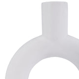 Rawson White Ceramic Round Cut-Out Vase