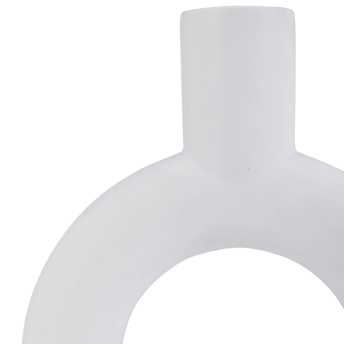 Rawson White Ceramic Round Cut-Out Vase