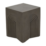 Holtville Gray Concrete Arches in Square Accent Table