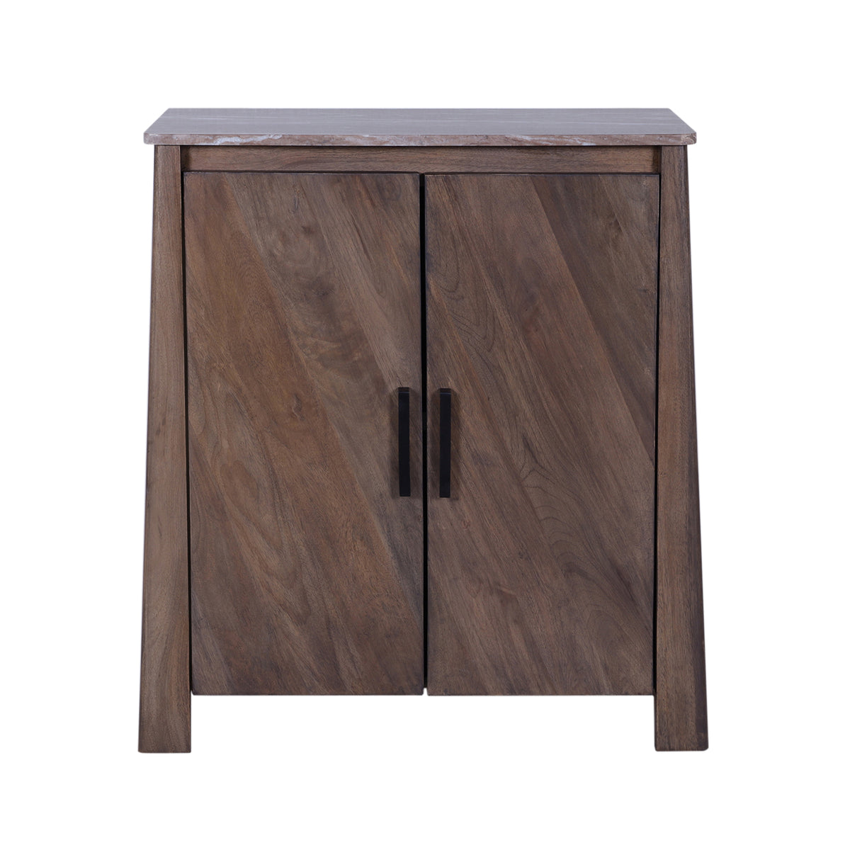 Oak Park Gray/Brown Slanted 2-Door Cabinet