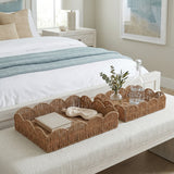 Yatesgrove Natural Petal Shape Rectangular Trays (Set of 2)