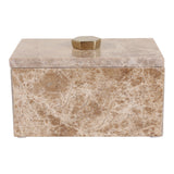 La Quinta Ivory/Brown Empredor Marble Box