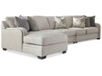 Dellara Chalk 3-Piece Sectional with Chaise - Ornate Home