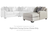 Dellara Chalk 3-Piece Sectional with RAF Chaise - Ornate Home