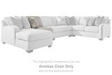 Dellara Chalk 3-Piece Sectional with  LAF Chaise - Ornate Home