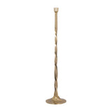 Toners Place Gold Metal Twisted Floor Taper Candle Holder