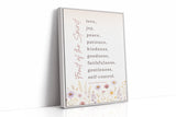 Fruit of the Spirit Floral Scripture Print