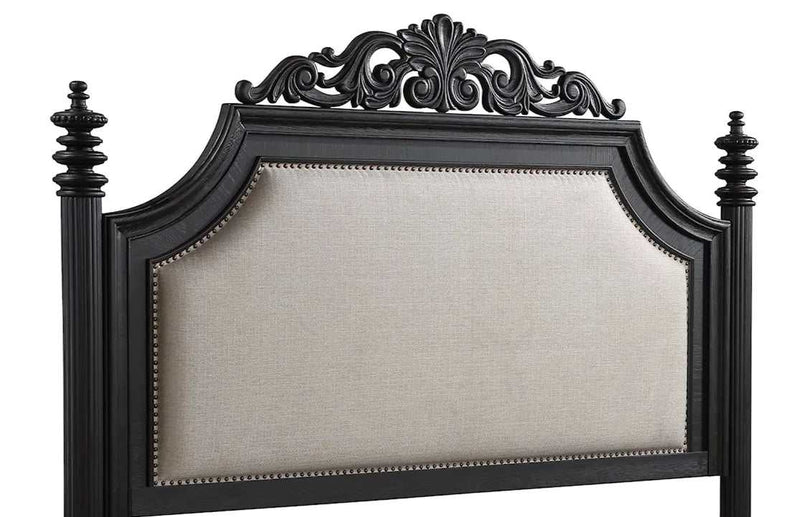 Kingsbury Black Queen Arched Bed