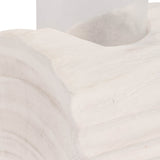 Shrub White/Tan Wood Log 5-Cup Tealight Holder