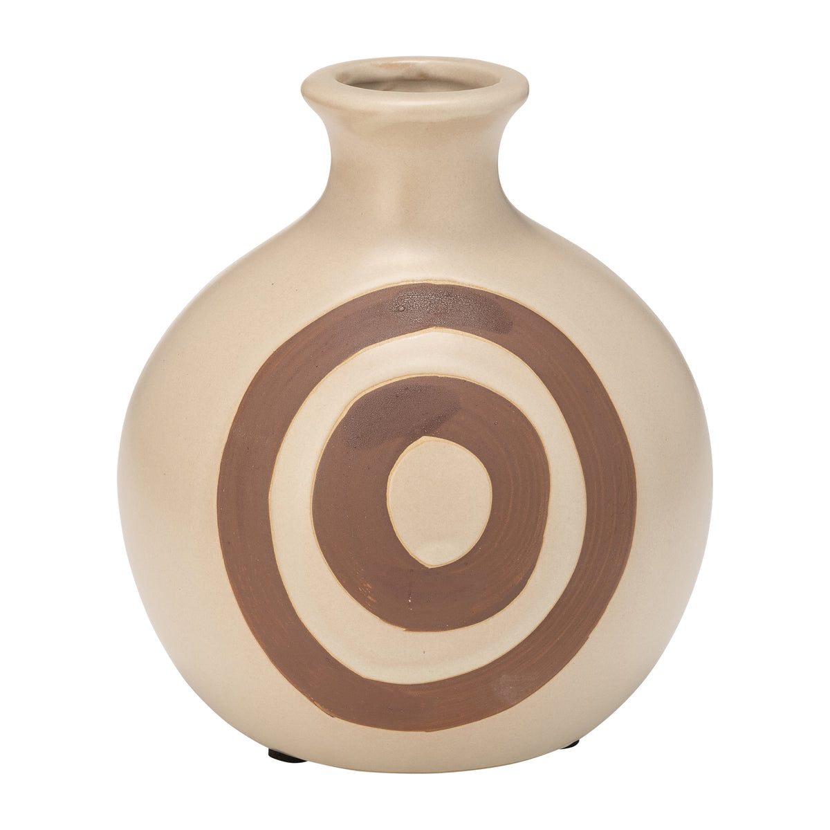Oroleve Cream Ceramic Abstract Vase