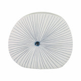 Lochford White/Blue Round Dotted Shell Vase