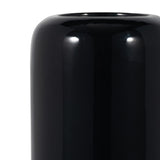 Coromar Black Ceramic Grooved Vase