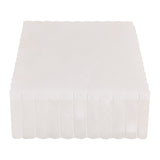 Meridian White Ribbed Alabaster Box