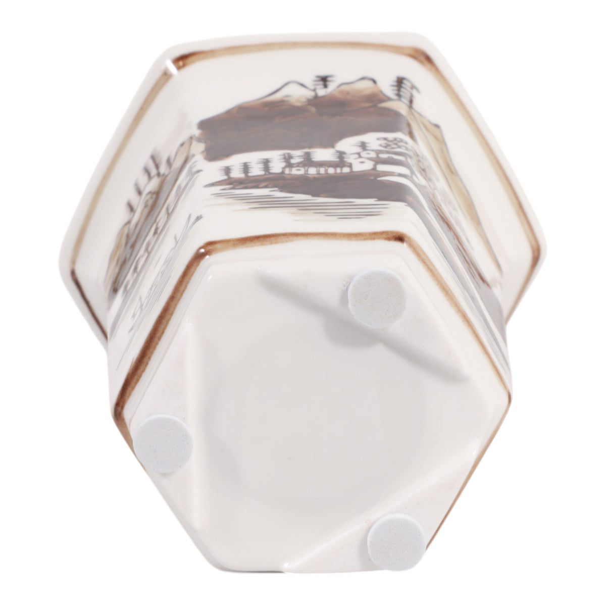 Nickrun Brown/White Sage and Eucalyptus Chinoiserie Candle