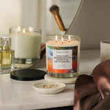 Spangler Orange/Blue/Black Lying in Bed Lidded Candle