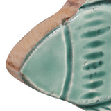 Duncanwick Blue/Brown Large Wood Fish on Base