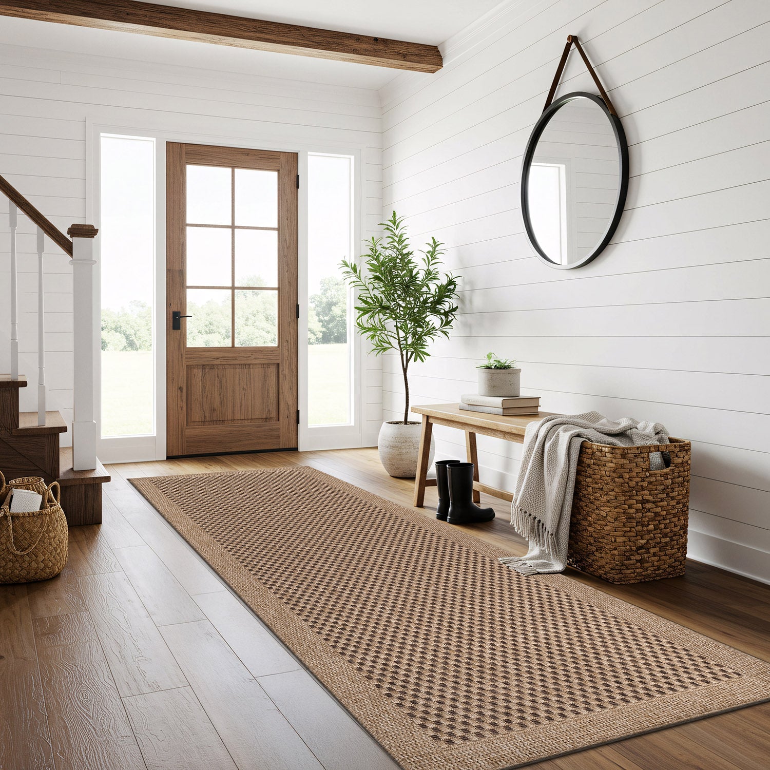 Fiora Natural 3 Jute-Look Rug | Pet-Friendly Texture