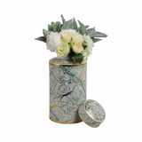 Edendale Green/Gold Large Ceramic Jar with Lid