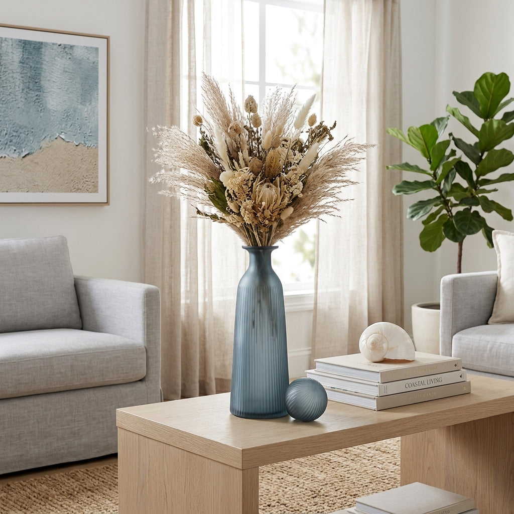 Elsa Blue/Gray Glass Vase