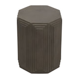 Valley Wells Dark Gray Concrete Geometric Accent Table