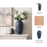 Dos Rios Blue Terracotta Vase