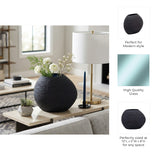 Heltonwell Black Glass Textured Vase