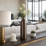 El Toro Black Metal Cylinder Vase