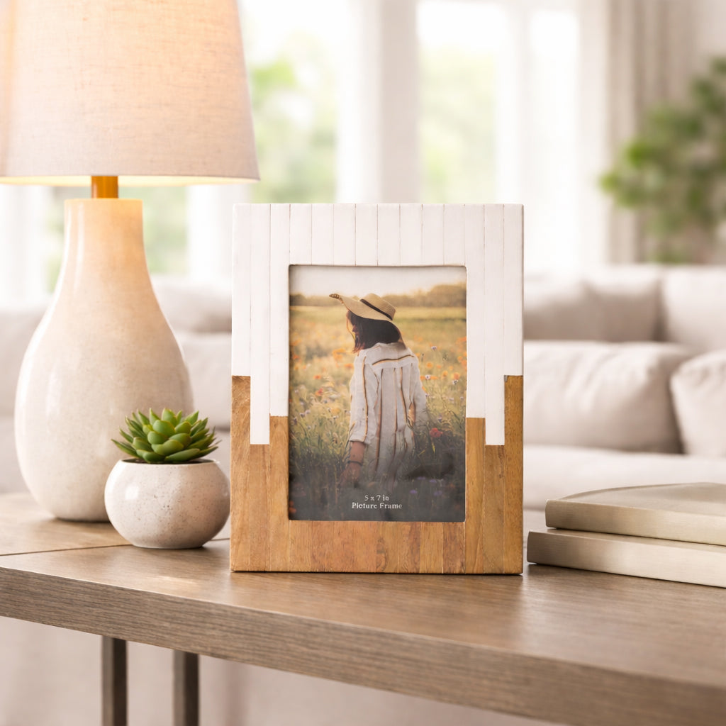 Los Alamos Natural/White Large Resin 2-Toned Frame