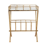 Levis Gold Accent Table with Magazine